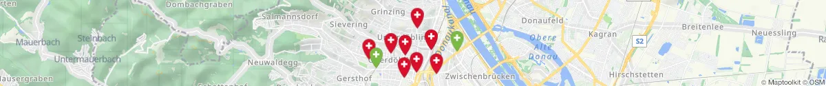 Map view for Pharmacies emergency services nearby Döbling (1190 - Döbling, Wien)
